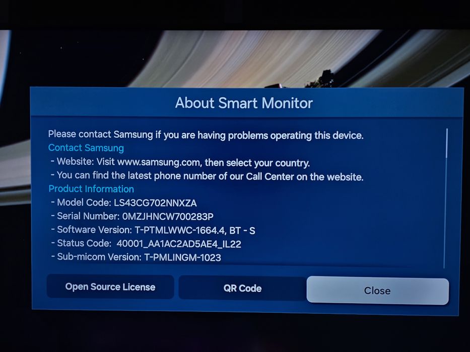 Монітор Samsung Odyssey Neo G7 43 дюйми 4K 144 hz LS43CG702NNXZA