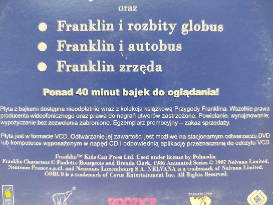 Franklin Starszy brat Franklina VCD koperta dzieci bajka