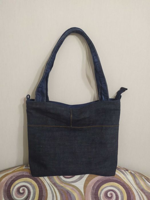 Jeansowa torebka niebiesko-granatowa
