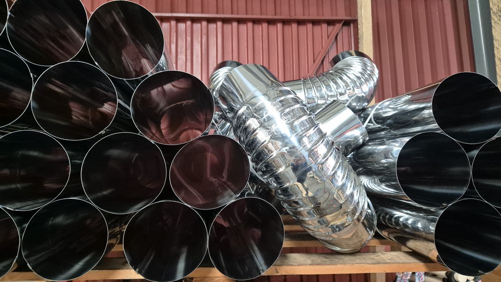 RURA DYMNA KWASOODPORNA KOMINOWA Nierdzewna do pieca kozy 1M FI 120