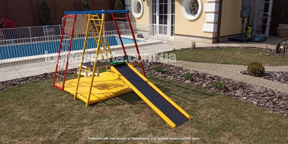 Площадка, Детский спортивный комплекс для двора и дома, качели, горка