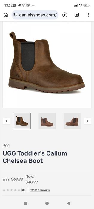 Брендові черевики UGG. Р 13.5