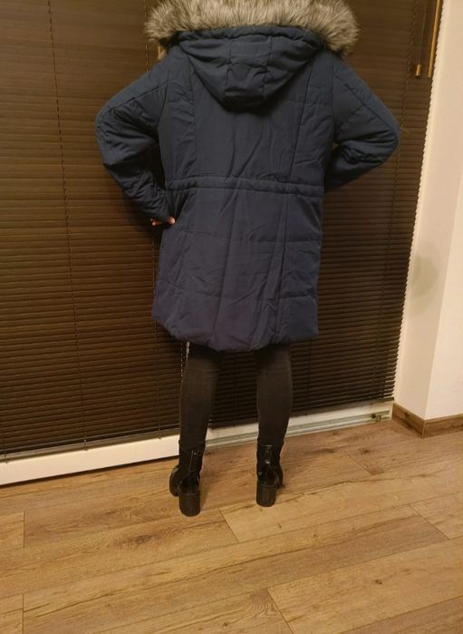Kurtka lekko ocieplana granatowa 48 4XL Bonprix