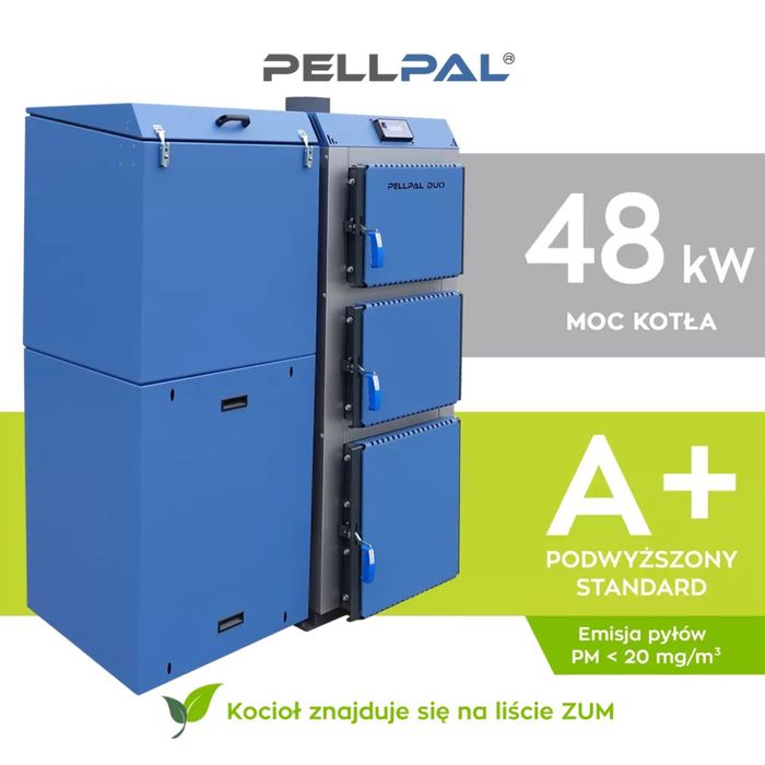 Kocioł na Pellet 48 kW 5 klasa ecodesign A+
