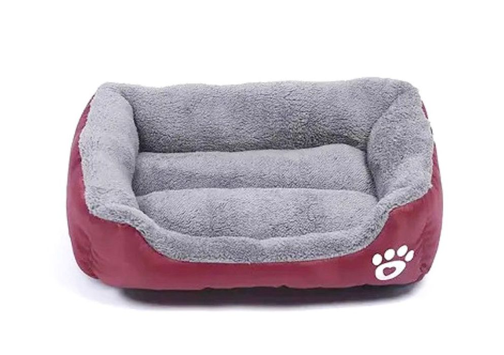 Лежанка пуф для котів та собак пухнаста розмір М 47*35 см