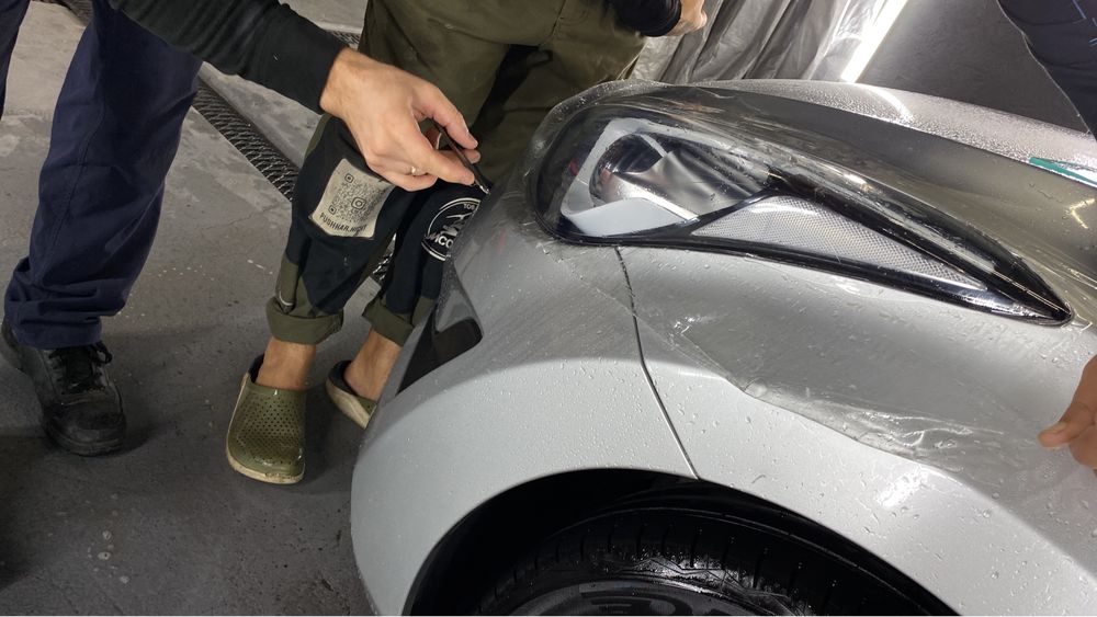 Шлифовка и Полировка фар, Поклейка бронепленкой фар и зоны рисков
