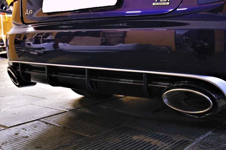 Диффузор а6 на ауди audi a6 rs6 губа Накладка юбка на задний бампер