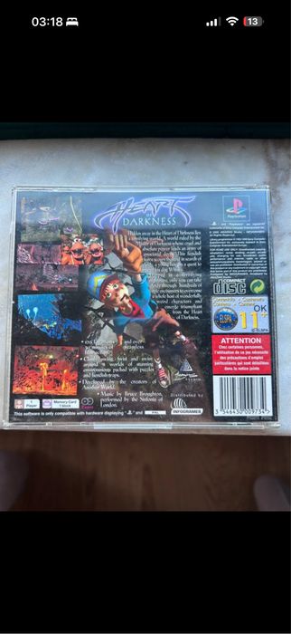 Jogo playstation 1 Heart of Darkness