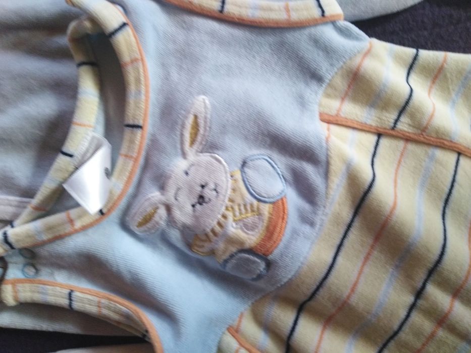 3.szt ubranka welurowe dla chłopczyka