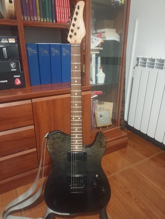 Guitarra Elétrica SCHECTER PT STANDARD Black Fade Burst Burl