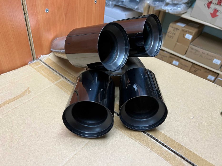 насадки на вихлоп Выхлоп bmw g30 m5 f90 black бмв м5 ф90 г30 540 550