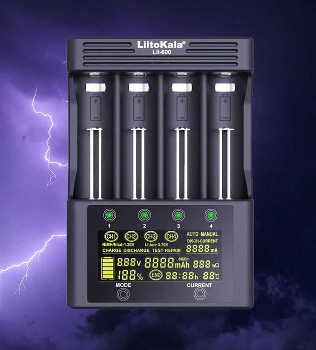 LiitoKala Lii-600 ładowarka i tester aku. AA, AAA, 18650, 21700 itp.