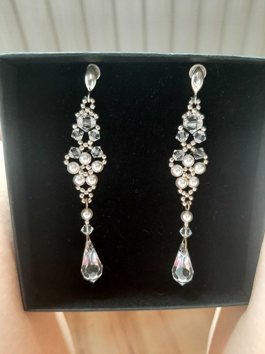 Kolczyki ślubne z kryształków SWAROVSKI