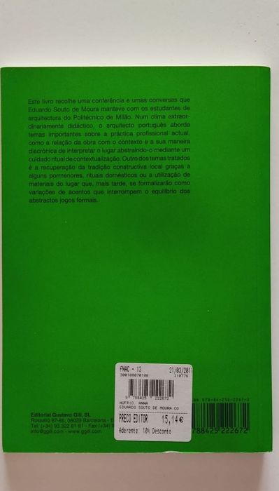 Livro "Eduardo Souto de Moura - Conversas com estudantes"
