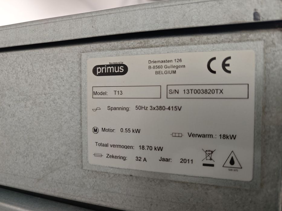 Професійна сушильна машина 13/16кг  Primus