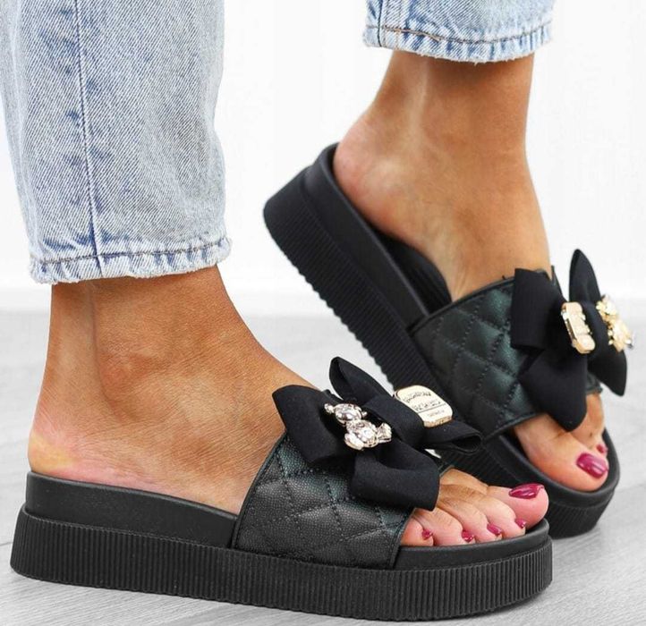 klapki gumowe Teddy in gold miś czarne r. 35, 37, 38 super cena