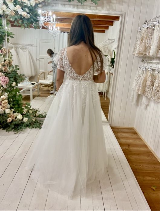 Suknia slubna sukienka koronkowa s m tiul cekiny