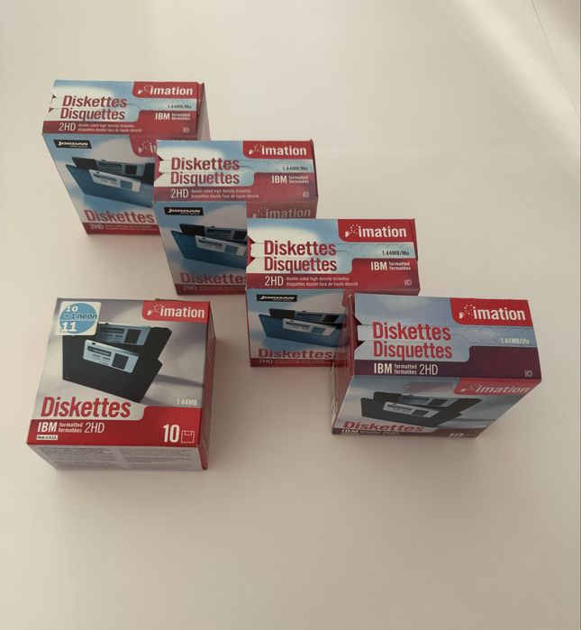 Caixa de 10 diskettes/disquetes imation