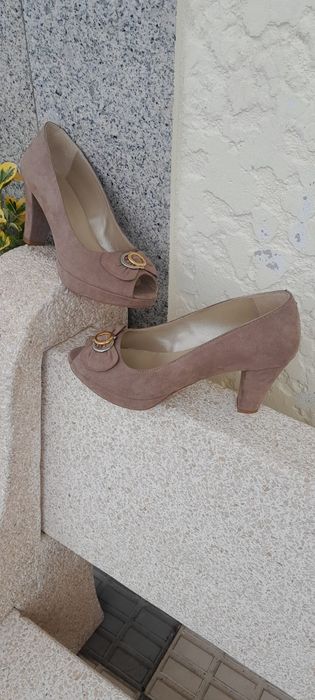 Sapatos senhora  camurça pele