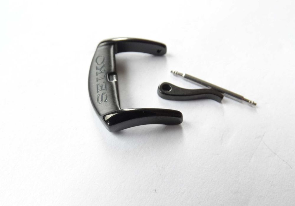 Czarna Klamra zapięcie do paska do zegarka Seiko szerokość 18mm
