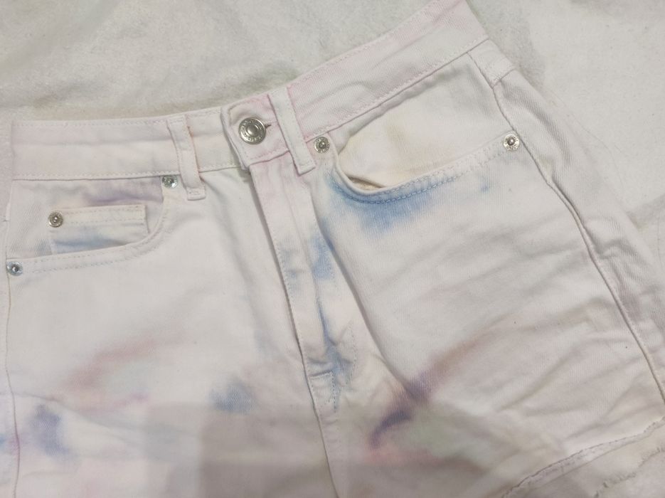 Spodenki szorty wysoki stan multicolor Bershka