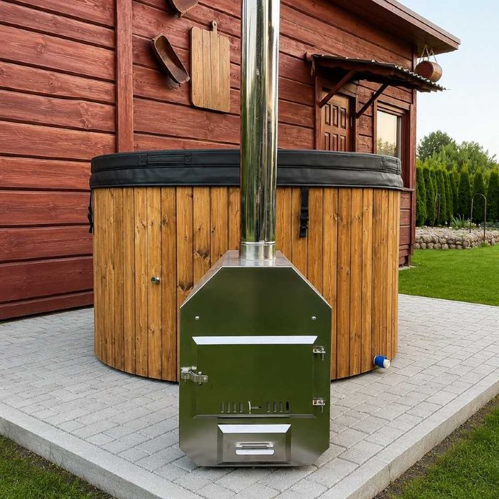 Balia ogrodowa z jacuzzi | Hydromasaż | Piec | Transport gratis