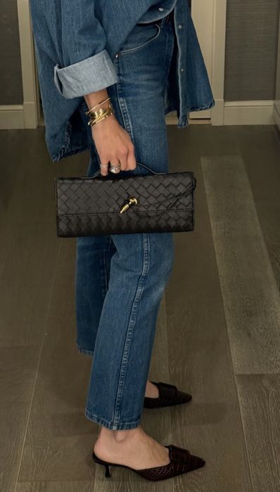 У НАЯВНОСТІ!!Клатч сумка чорна bottega veneta