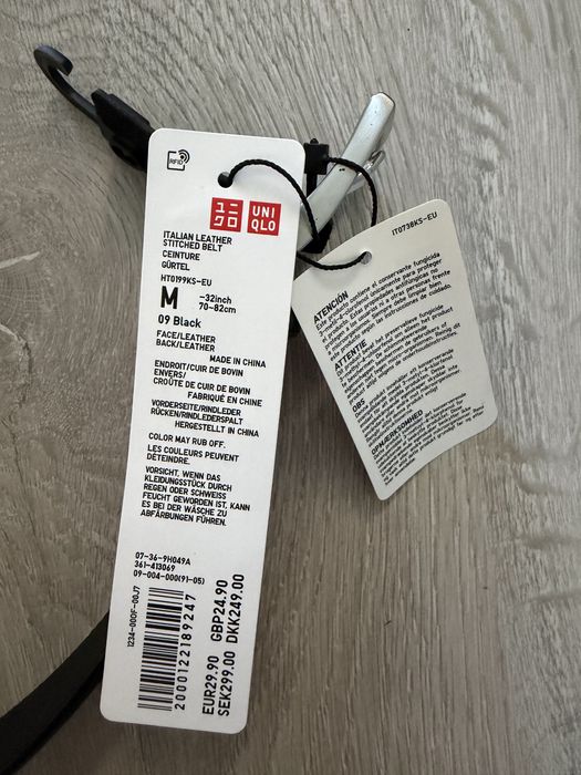 uniqlo pasek męski rozmiar M lub L  opis!!