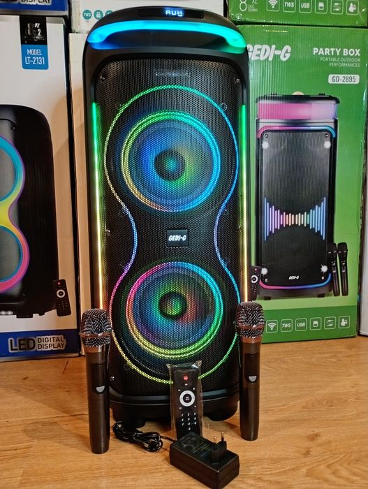 Блютуз караоке акустика Temeisheng-05(SD,USB,FM) ПультДУ, 2микрофона