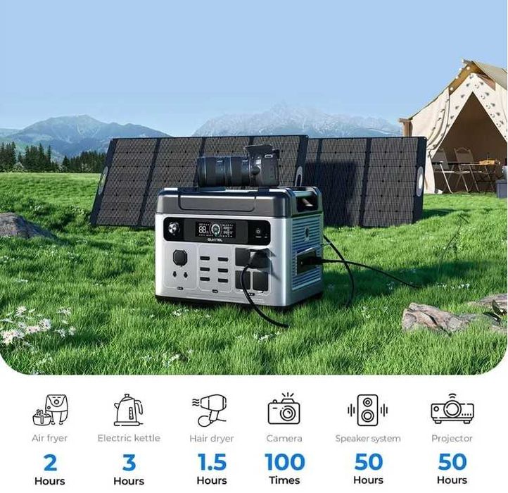 Estação Energia Oukitel 2400W/4800W MPPT 800W 2048Wh LifePO4 BT WI-FI