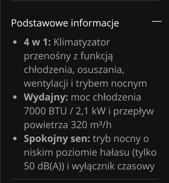 Klimatyzator przenośny