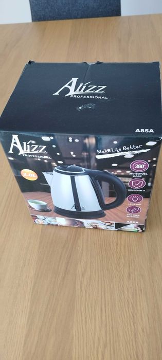 Chaleira de água elétrica Alizz A85A, 2 L, cor preta