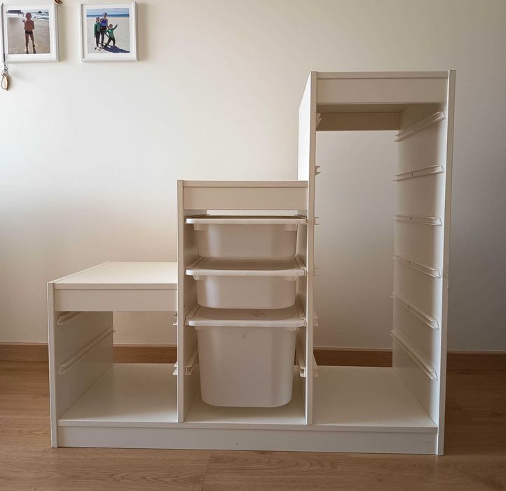 A lendária estrutura de arrumação brinquedos TROFAST IKEA branco