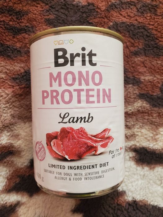 Вологий корм Brit Mono Protein Lamb для собак, з ягнятиною, 400 г