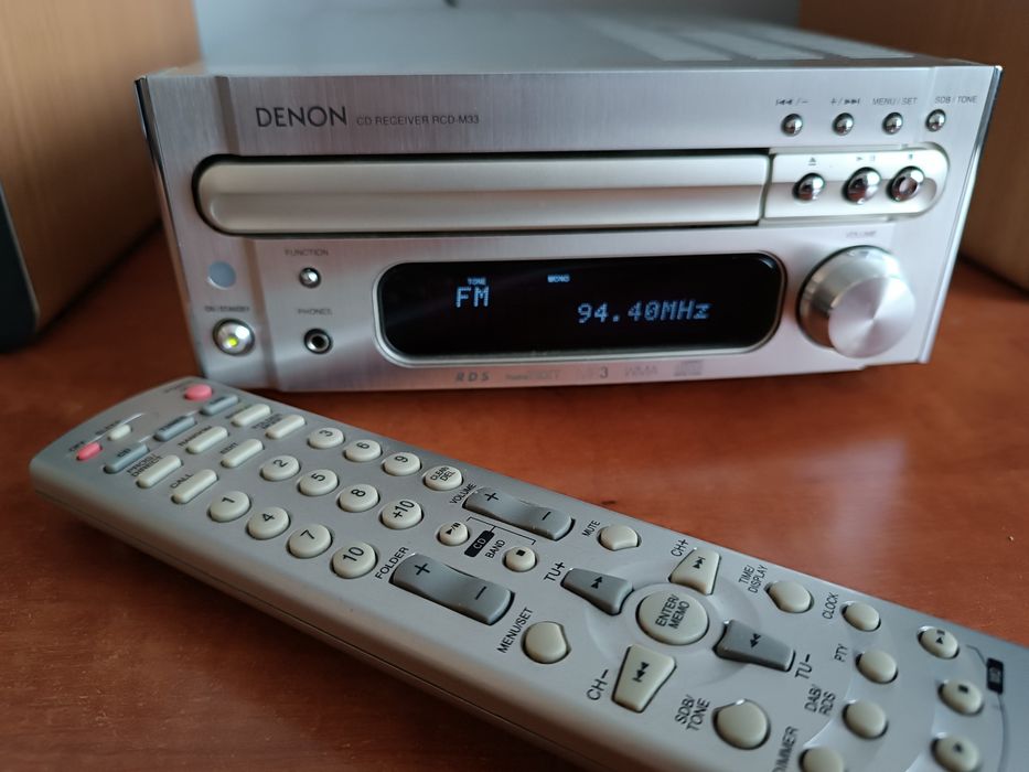 Amplituner Denon RCD-M33 + kolumny + pilot