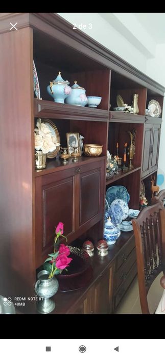 Conjunto de Sala Majestoso em Madeira Maciça e Palhinha