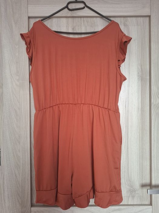 Strój kąpielowy jednoczęściowy koralowy 2XL