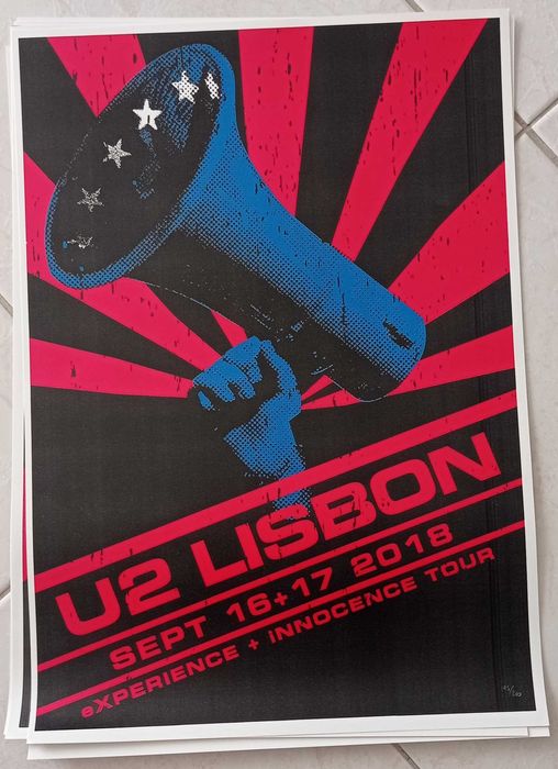 Poster U2 digressão ir tour Lisboa 2018