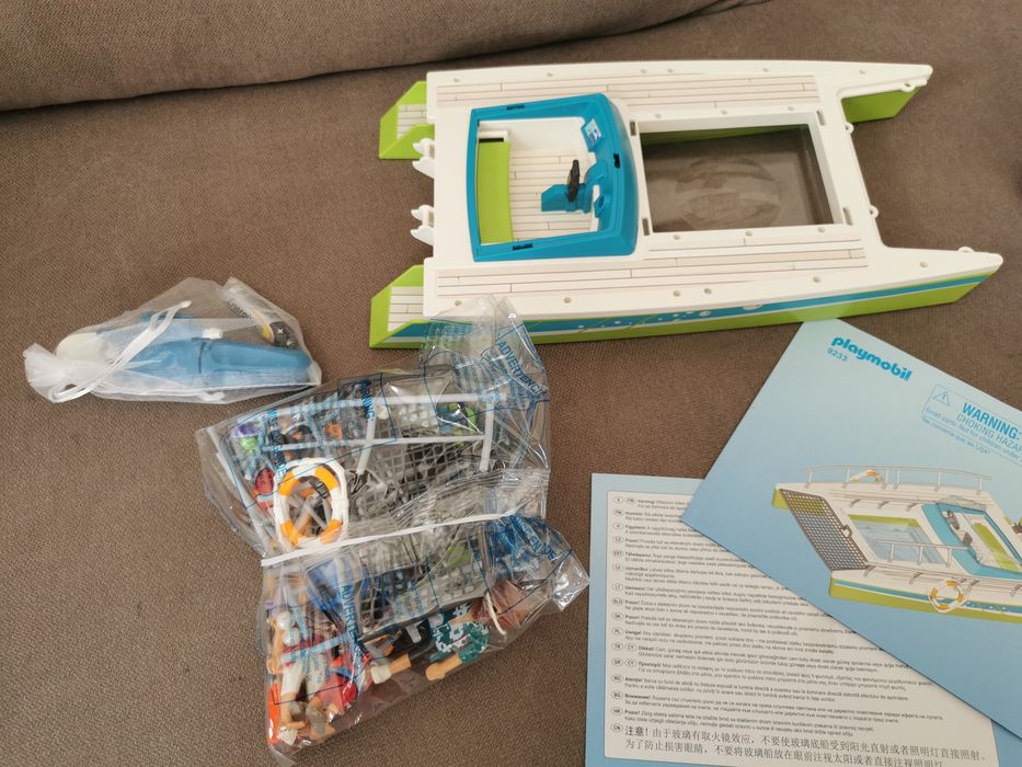 Łódź ze szklanym dnem +silnik playmobil 9233 łódka kompletne