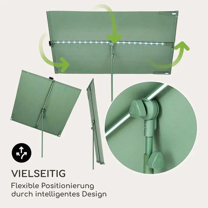 Садова парасоля LED Blumfeldt 10040104,  130 x 180 см