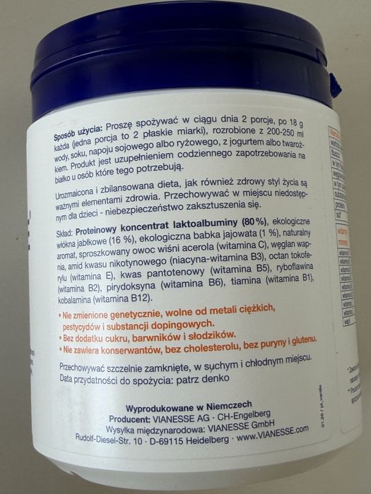 Aminokwasy bodyshape białko Vianesse wanilia
