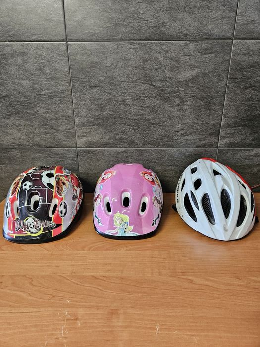3 kaski kask  dziecięce dziecięcy  rowerowe – 20 zł/szt.