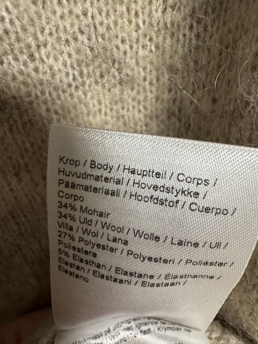 Beżowy sweter sweterek MSCH Copenhagen M/L  Moher wełna