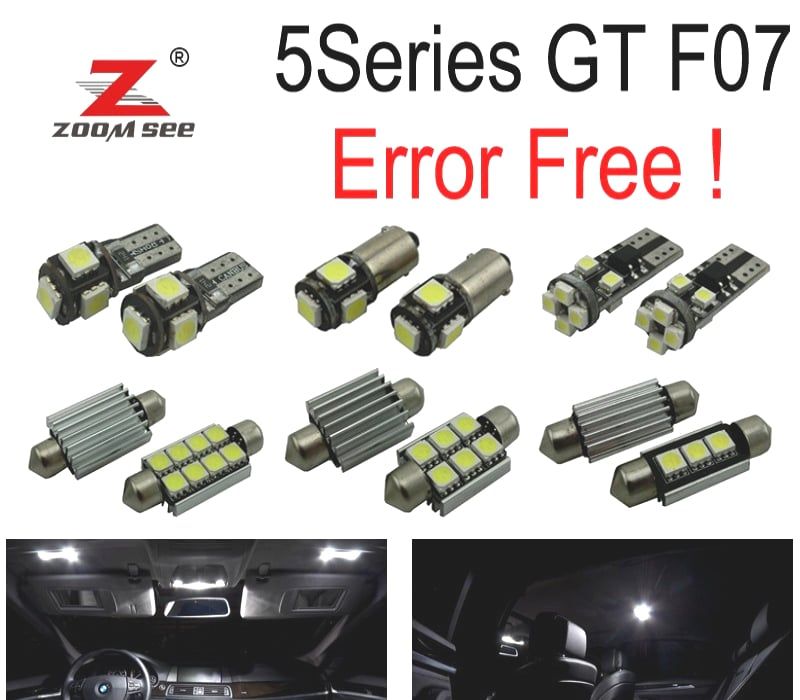 KIT COMPLETO DE 29 LÂMPADAS LED INTERIOR BMW SERIE 5 GT 5GT F07 528i 535i 550i 650i XDRIVE 2009-2017
