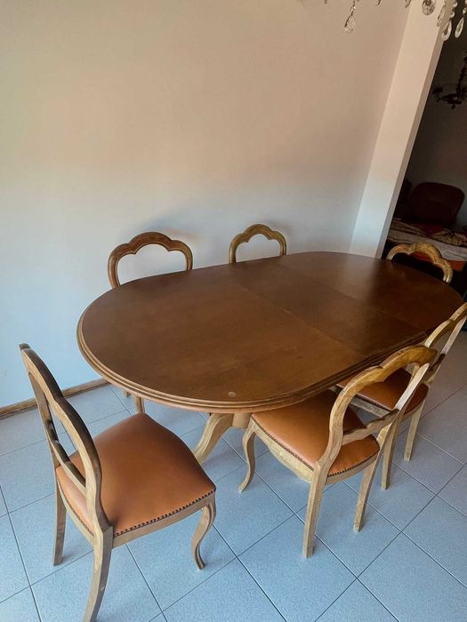 Conjunto de Sala de Jantar Clássico em Madeira – Completo (935 278 143)