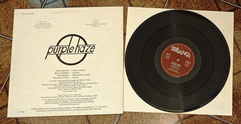 Purple Haze - Enjoy Your dinner lp 1981 Prog rock Krautrock
