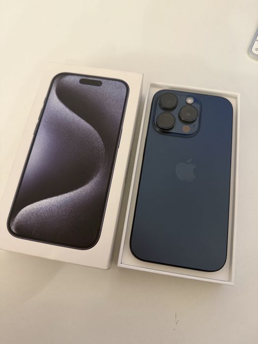 iPhone 15 Pro 128gb Titanium Blue Bateria 100%