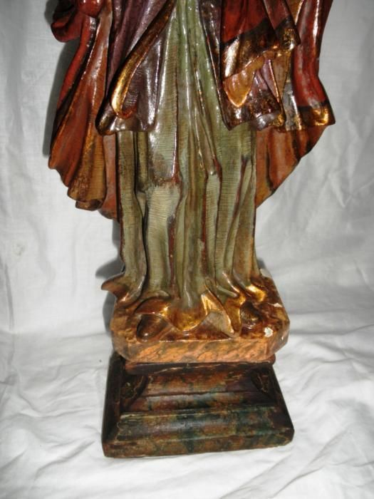 Figura Santa Luzia Madeira Policromada Séc XVII