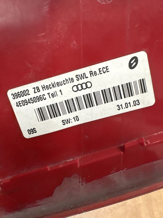 Lampa Audi A8 D3 S3 led prawy tył