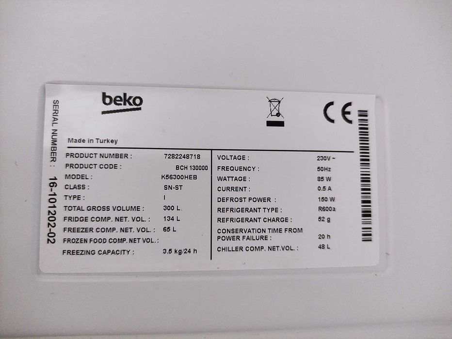 Lodówka na części BEKO BCH 130000 / 728224.8.7.1.8